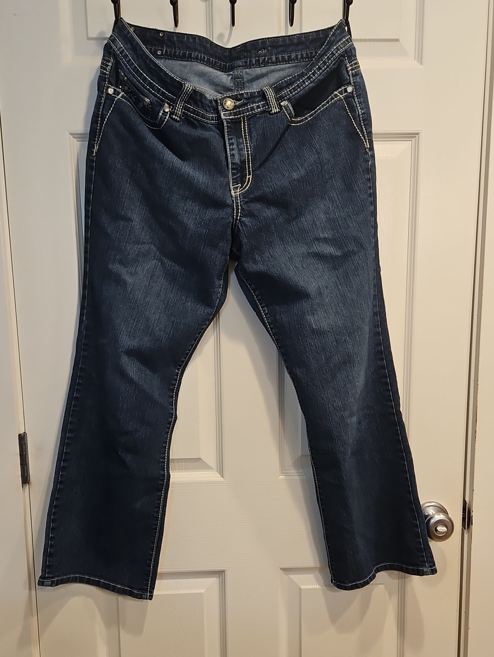 Style & Co Embellished Dark Blue Women's Jeans - Picture 4 of 7